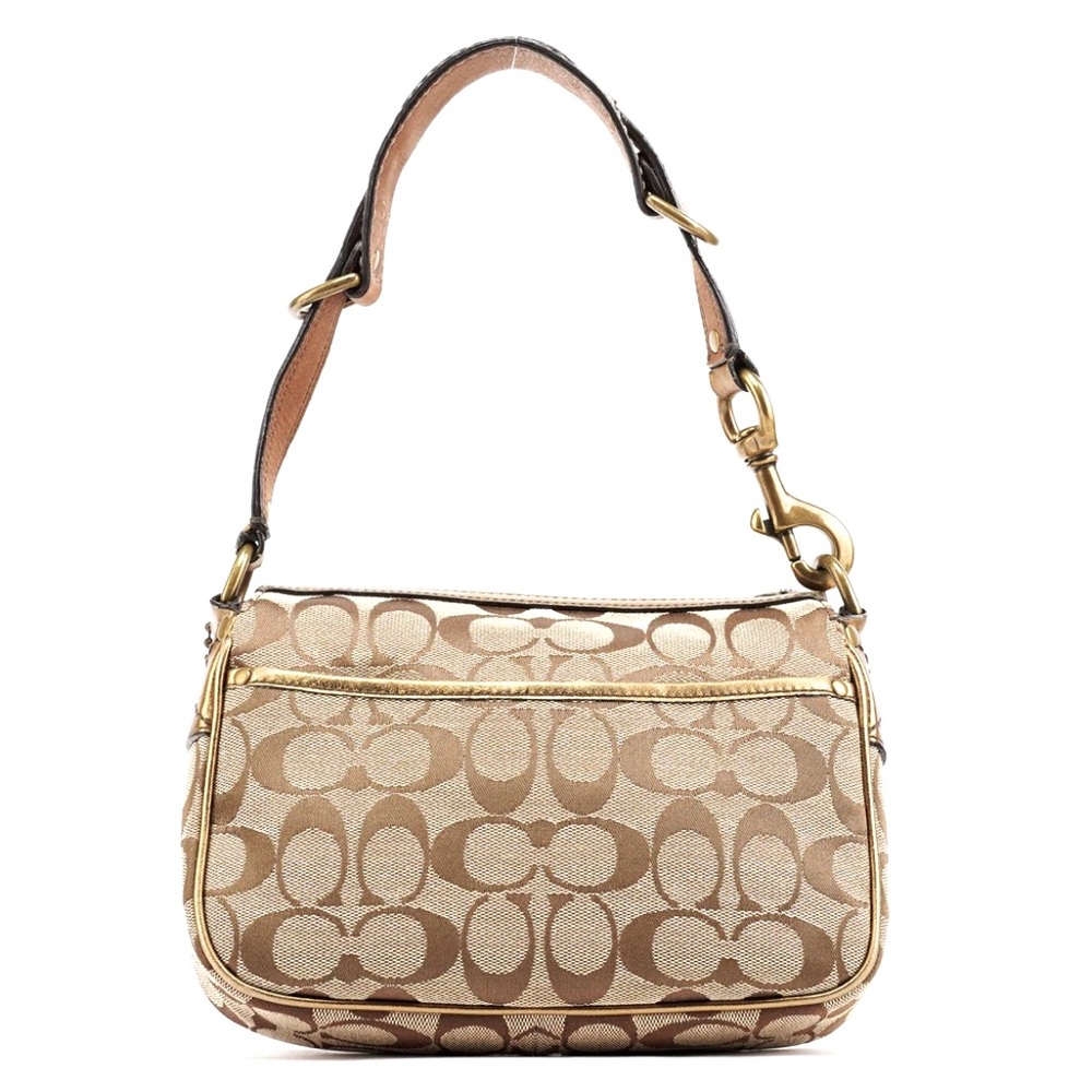 Coach Beige Gold Leather Soho Shoulder Bag - Picture 13 of 15
